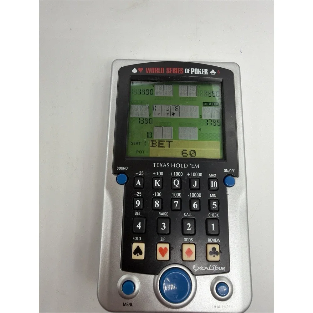 World Series of Poker Excalibur Electronic Texas Hold 'Em Handheld Game